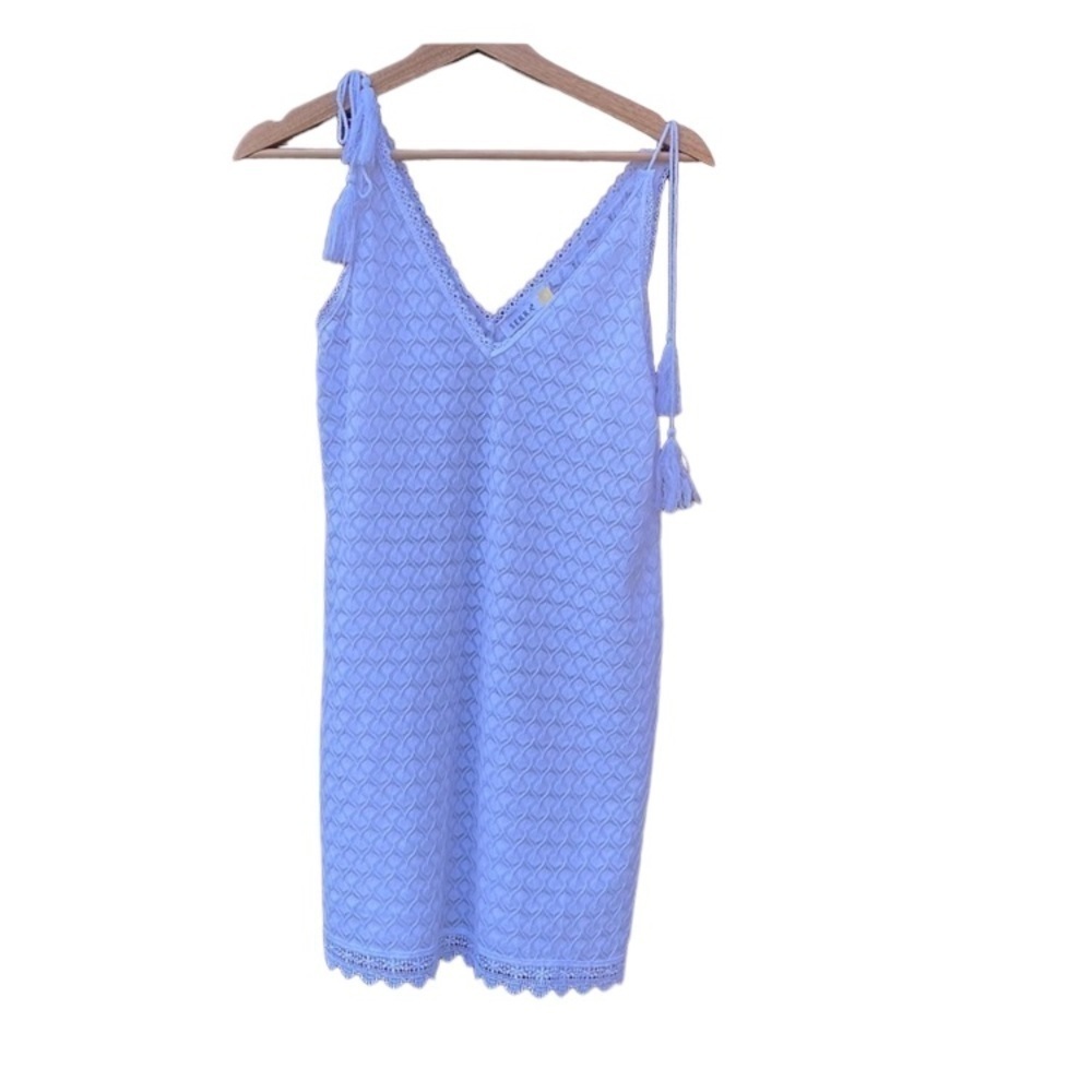 Serra small white bathing suit cover, ties at shoulder